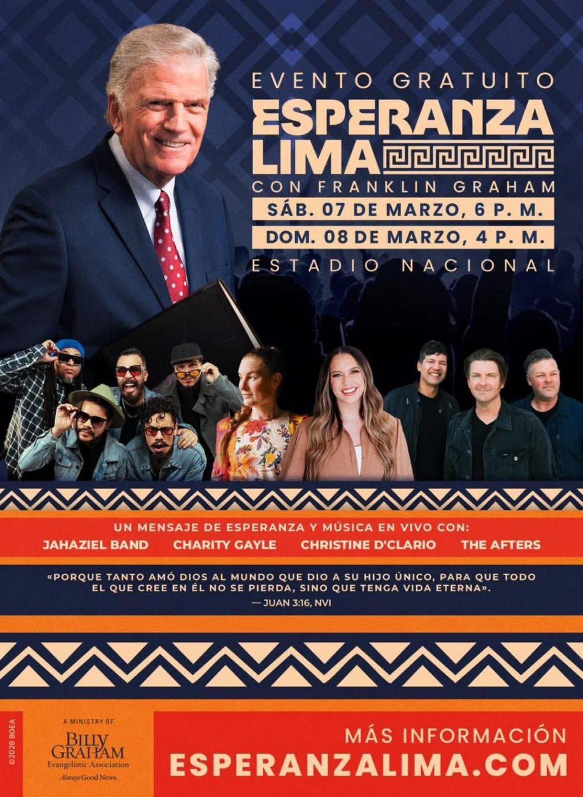 🙌 ¡Lima se prepara para un encuentro histórico! Franklin Graham trae esperanza al Estadio Nacional 🏟️✨
