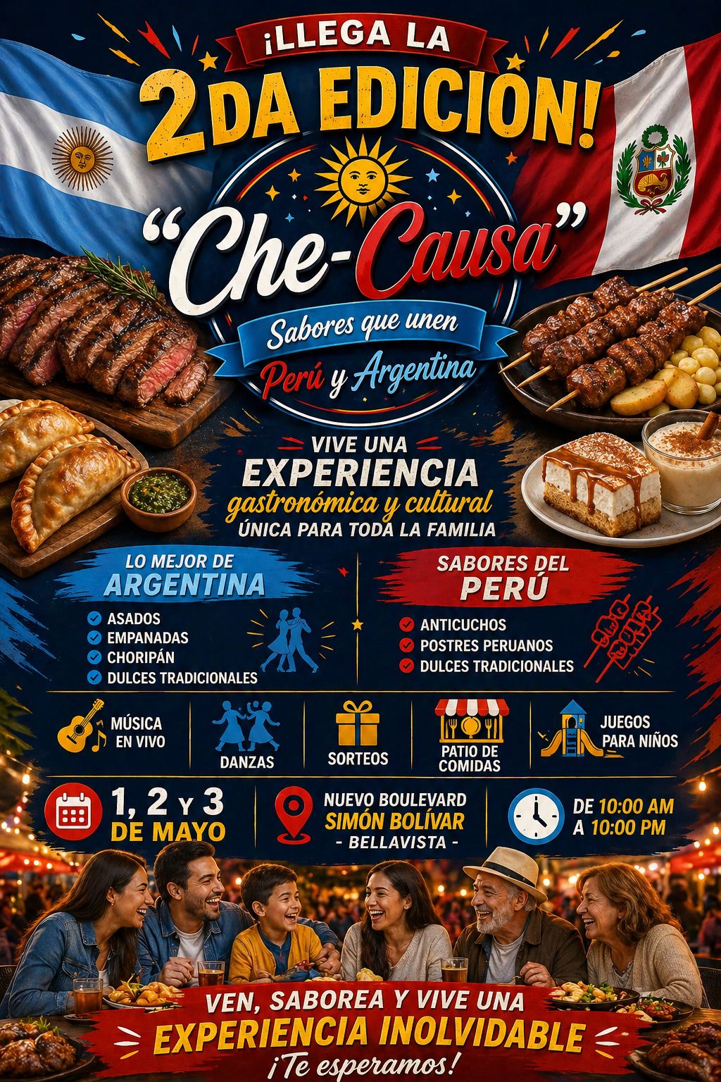 🇦🇷🇵🇪 ¡Vuelve «Ché-Causa»! El festival que une el corazón de Argentina y Perú en Bellavista