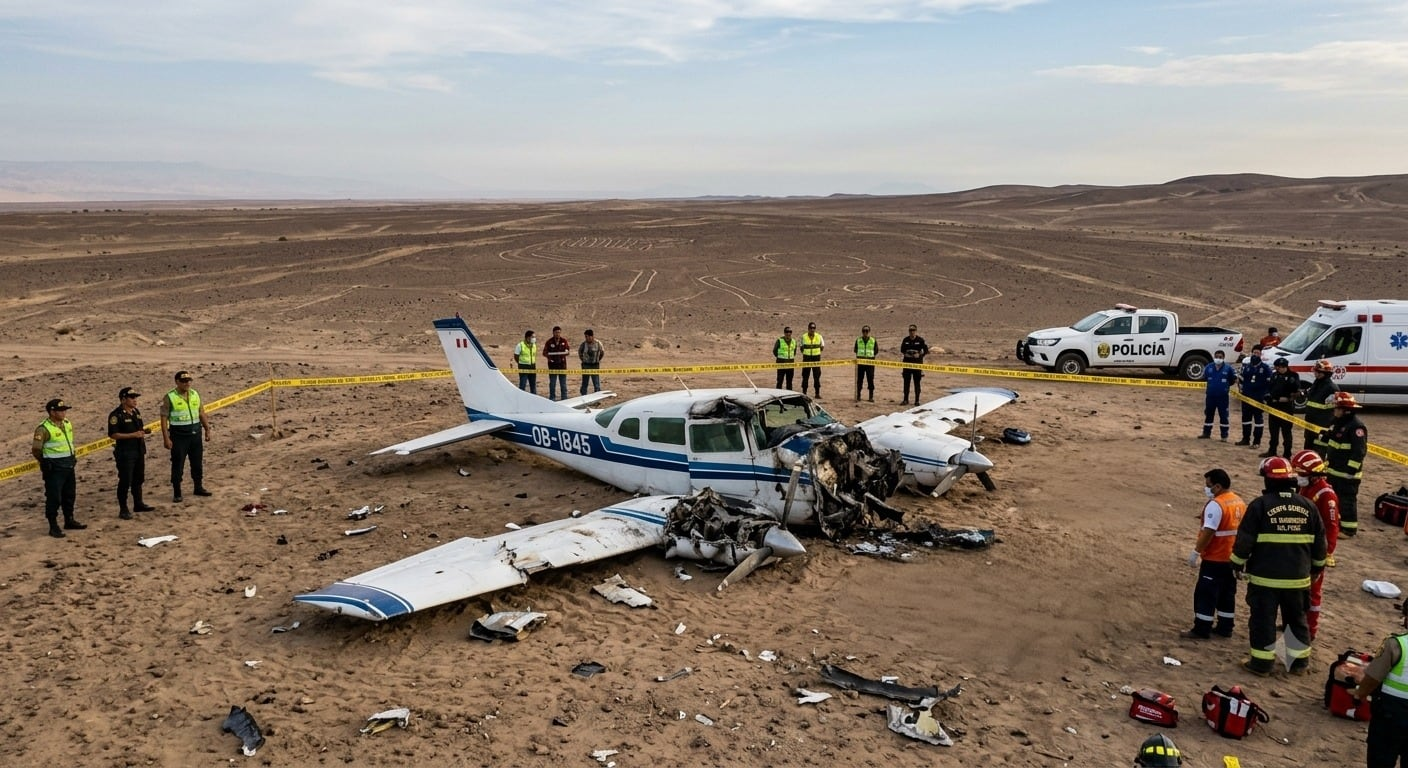 ✈️ Peritajes en curso tras la tragedia aérea en las Líneas de Nasca: 13 fallecidos